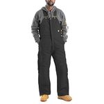 Berne Men's Heritage Insulated Bib Overall, XX-Large Short, Black