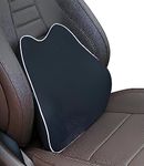 Comfort Lumbar Support Cushion, Ergonomic Memory Foam Lumbar Support for Car, Black Back Support Cushion Pillow, Breathable Car Seat Back Support for Office Chair Car Seat Prevent Lower Back Sciatica