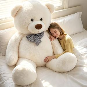 Toys Studio 71 inch Extra Large Teddy Bear Jumbo Plush White Toy Big Polar Bear Stuffed Animal Lifesize Gift Decorations for Girlfriend Girls Women Wife Christmas Birthday Valentines Day