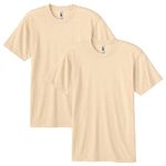 American Apparel Unisex-Adult Tri-Blend Track T-Shirt, Style Gtr401, 2-Pack, Tri-Cream (2-Pack), L