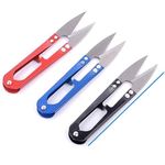 3 Jumbo Metal Embroidery Sewing Snips Thread Cutter Scissors (Multi) - Set of 3 Metal Embroidery Sewing Snips Thread Cutter Scissors