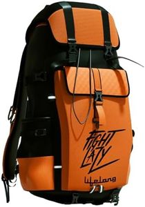 Lifelong 55 LTR Travel Backpack Rucksack Bags For Men & Women-Trekking Bag With Laptop Compartment For Travel, Hiking, Camping & Trekking-Rucksack Bag Accessories For Outdoor Travel, Orange