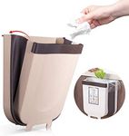 Dhruheer Hanging Trash Holder for Bathroom Bedroom Office Car - Hanging Trash Can for Kitchen Cabinet Door - Small Collapsible Foldable Waste Bins - Portable Home & Outdoor Garbage Can