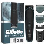 Gillette Body and Intimate Men’s Body and Intimate Trimmer i5, SkinFirst Pubic Hair Trimmer for Men, Waterproof, Cordless for Wet/Dry Use, Shaver for Men, Lifetime Sharp Blades