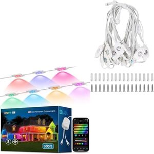 Lepro EE1 Bundle - 300ft Permanent Outdoor Lights Kit & Extra 25ft EE1 Single Strand