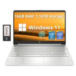 HP 15.6" HD Touchscreen Laptop, Intel i3-1215U, 16GB RAM, 1.16TB Storage(1TB PCIe SSD + 160GB Docking Station Set), Intel UHD Graphics, 720p Camera, WiFi, Win 11, Silver
