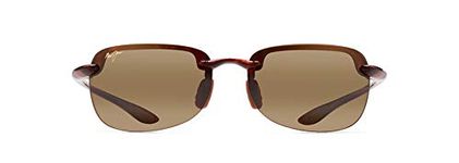 Maui Jim Unisex's Sandy Beach Asian Fit Sunglasses, Tortoise/Hcl Bronze Polarized, Small