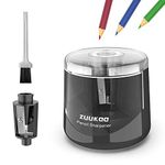 Zuukoo Electric Pencil Sharpeners, Battery Powered for Colored Pencils, High-Speed Operated Automatic & Manual Pencil Sharpener for Kids, Home School