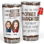 Personalized Mothers Day Gifts - Like Mother Like Daughter, Like A Mom Mothers Day Gifts, Mothers Day Gift Baskets - Gifts For Mom From Daughter, Mom Birthday Gifts - 20oz 30oz Skinny Tumbler