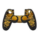 Hakeeta Soft Silicone Case Skin Grip Shell Cover for Sony Playstation 4 PS4 Controller Protector Case Faceplates Anti-slip for PS4 Cntroller Video Games (Yellow)