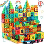 Heattack Olly's Magnetic Blocks, Tiles -100 Pieces Set Gifts for Girls, Boys, Kids 3+ Years, Magnetic Building Tiles Constructing and Stem Toy for Kids,Multicolor