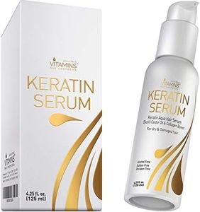 Vitamins Keratin Protein Hair Serum - Anti Frizz Control Repair Treatment for Frizzy Dry Damaged Hair - Heat Protectant Complex for Shine & Gloss