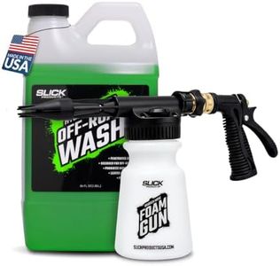 Slick Products Off-Road Wash (64 oz.) + Garden Hose Foam Gun Bundle – Super Concentrated ATV, UTV, Dirt Bike, Truck & Jeep Wash Foam Shampoo for Heavy Dirt and Mud