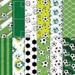 JOINFANXIN Soccer Scrapbook Paper Pad,24 Pcs Sports Soccer Field Pattern Double-Sided Decopodge Paper,Cardstock Paper for Scrapbooking DIY Decorative Background Cardmaking Supplies Craft Paper