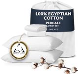 Sweave 100% Egyptian Cotton Percale Sheets Full Size - Genuine Luxurious 400 Thread Count - Naturally Crisp, Breathable, Skin-Friendly & Cooling - Softer After Each Wash - Oeko-TEX Certified Giza