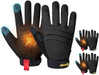 KAYGO Insulated Mechanic Work Gloves,3 Pairs KG127W Winter Thermal Safety Work Gloves for Men and Women, Double Lining,Heavy duty,Improved dexterity,Excellent Grip,Ideal for outdoor jobs,2XL