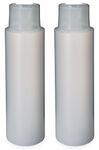 Earth's Essentials 2 Pack Refillable 16 Ounce HDPE Squeeze Bottles With Stand On The Cap Dispenser Tops-Great For Lotions, Shampoos, Conditioners and Massage Oils From (TRANSLUCENT CAP)