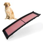 DIVCHI Pet Ramp Anti Slip Dog Ramps Lightweight & Portable Plastic Dog Car Ramps Foldable Pets Ramp (Red)