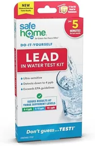 Safe Home® DIY Lead in Drinking Water Test Kit – Advanced Detection to 4 PPB – 5-Minute – 3 Levels of Test Results – Certified by Independent Laboratories – (1 Pack)