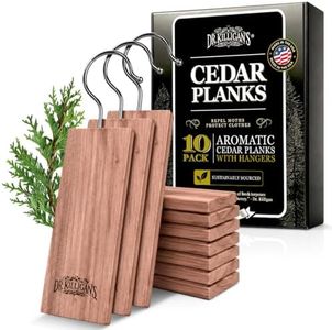 Dr. Killigan's 10 Pack Cedarwood Planks, Cedar Blocks for Clothes Storage