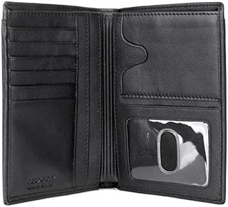 J. Buxton RFID Passport Wallet Card Holder ID Blocker, Black