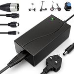 42V/2A Electric Scooter Charger, Universal with 4 Connections for 36V Li-ion Battery Fast Charger for Xiaomi/Ninebot, Mobility Scooter, Hoverboard, Electric Bike, Drift Board, Unicycle