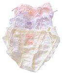 3 Packs Japanese Lolita Anime Bikini Panties Sexy Lace Briefs for Women Maid Cosplay Lingerie Panty, Multicolor, L