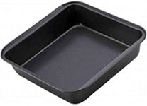 JoyGlobal 8 Inch Square Shape Non-Stick Cake Pan Bread Baking Mould Black Color (Output Size Approx : 20 x 20 x 4.4 CM)