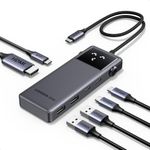 UGREEN Uno USB C Hub, 6-in-1 Type C Adapter with 4K@60Hz HDMI, 10Gbps 2×USB C& A 3.2 Data Ports, 100W Power Delivery for PC Laptop Phone Compatible with MacBook Air, iPad, iPhone 17/16 Series and More