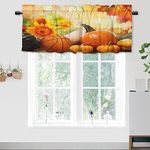 Brebasf Fall Basketball Curtains Valance,Rod Pocket Valances for Windows for Kitchen Bedroom Bathroom Living Room 54x18inch（1Pcs）