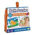 Peaceable Kingdom Dynamic Dinosaurs Bath Puzzles - Bath Toys for Toddlers – Foam Bath Puzzles for Kids Ages 18 Months+ - Boost Fine Motor Skills (17 Pieces, 5 Puzzles)