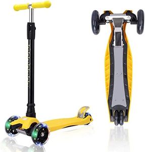 3 Wheel Scooter for Kids, Kids Scooter with Light Up Wheels, Sturdy Deck Design, and 4 Height Adjustable Suitable for Kids Ages 3-12