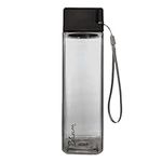 Blazonn Clear Small Reusable Water Bottle 480ml (16.2oz) Leak Proof Portable Plastic Transparent For School Home Office Gym Sport Yoga Travel Ideal for Bag (Black)