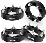 MEILUNBS 6x5.5 Wheel Spacer, 1.25in Forged 6x139.7mm Wheel Spacers with 12x1.5 Studs and 106mm Hub Bore with Wheel Nuts - Compatible with 1995-2023 Tacoma, Tundra, 4Runner, FJ Cruiser(Black)