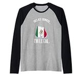 Relax Gringo I'm Legal | Mexico Flag Boxer Gloves | Mexican Raglan Baseball Tee