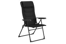 Vango Hampton DLX Reclining Camping Chair – 7-Position Adjustable Padded Lounger with Steel Frame, DuoWeave Fabric, Headrest/Lumbar Support – For Campsite, Caravan & Garden (140kg Max Load)