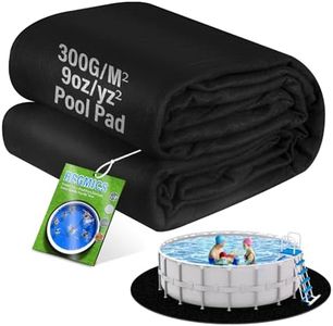 REGMICS 12ft Round Above Ground Pool Pad, 300G/M² (9oz/yz²) Heavy Duty Pool Mats for Floor, Seamless Puncture Resistant Under Pool Mat, Professional Ground Protector for Gravel & Concrete, Black