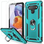 MERRO Compatible with LG Stylo 6 Case with Screen Protector,Military Grade Heavy Duty Shockproof Cover Pass 16ft Drop Test with Magnetic Kickstand Protective Phone Case for LG Stylo 6 Turquoise