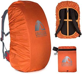 Unigear Backpack Rain Cover Waterproof Rating 5000mm Ultraportable and Durable with 2 Anti-Slip Buckle Strap, Integrated Carry Pouch Design (Orange, XX-Large for 60L-80L Backpack)