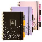 Pukka Pad, B5 Project Notebook with 4 Repositionable Dividers and Elastisized Closure - 200 Pages of 80GSM Paper - 25 x 19cm - Rochelle & Jess, 3-Pack