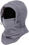 TRIWONDER Kids Fleece Balaclava Ski Mask Winter Hat Cold Weather Windproof Neck Warmer for Boys Girls (Gray)