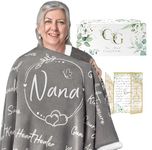 Best Nana Blanket Throw, Gifts for Nana Birthday Gifts for Grandma Blanket, Grandma Gifts for Birthday, Grandparents Day Gifts, Nana Gifts from Grandkids, Nana Mothers Day Blanket for Grandma, Gray