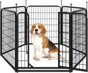 Yaheetech Dog Pen 80cm 6 Panels Suitable for Medium Dogs Heavy Duty Puppy Playpen Pet Exercise Fence for Indoor/Outdoor