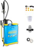 Matabi - Manual Backpack Sprayer - 16L - Fibreglass Lance - 3 Positions Pressure Regulator - Padded Straps - Garden, Orchard and Agriculture - Super Green 16 - Made in Europe