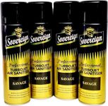 4 x Bundle New Scents Sovereign Car Home Office Gym Turbojet Air Sanitiser Freshener Spray (SAVAGE)