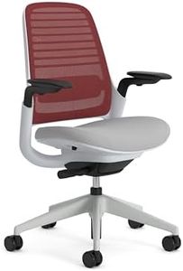 Steelcase Series 1 Ergonomic Office Chair With LiveBack Lumbar Support And 4D Armests Scarlet/Grey