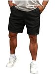 Classy Fashion Multi-Activity Men's Knee Length Outdoor Shorts for Gym, Sports & Leisure | Comfort Fit, Quick Dry & Deep Pockets | Easy Stain Release, Anti Stat & Ultra Soft (Medium, Black)