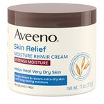 Aveeno Skin Relief Intense Moisture Repair Cream with Triple Oat Complex, Ceramide & Rich Emollients, Steroid- & Fragrance-Free Moisturizing Body Cream for Extra-Dry Skin, 11 oz