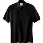 Medium Black Quality Polo Shirts with Front Placket and Button Ideal for Work wear or Casual wear