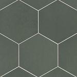 Bedrosians Makoto Matte Hexagon Porcelain Tile 11.5" x 10", Midori Green (18-Pack, 10.76 SF)